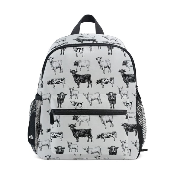 ALAZA Retro Highland Cows School Backpack Small Bookbag Mini Bags