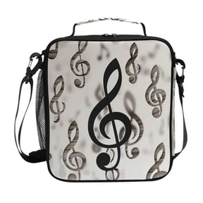ALAZA Retro Musical Note Lunch Box Insulated Lunch Bag Reusable Thermal Cooler Tote School Picnic