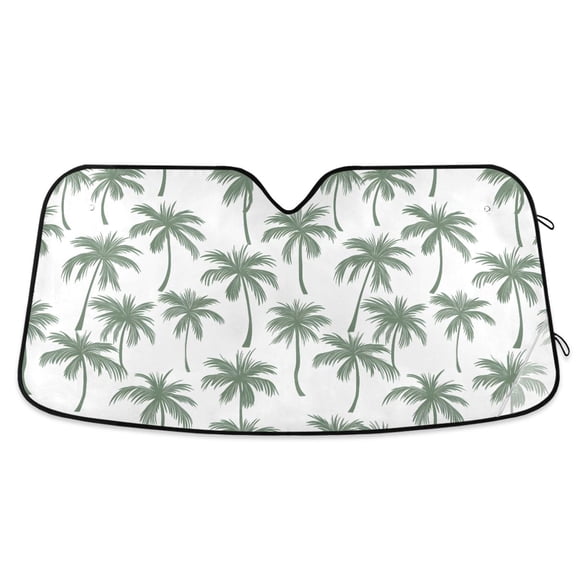 ALAZA Retro Palm Tree Pattern Car Windshield Sun Shade Foldable UV Ray Sunshade Visor Protector 53 x 23.5in