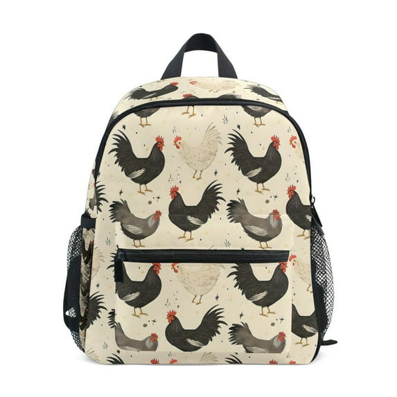 ALAZA Retro Rooster School Backpack Small Bookbag Mini Bags
