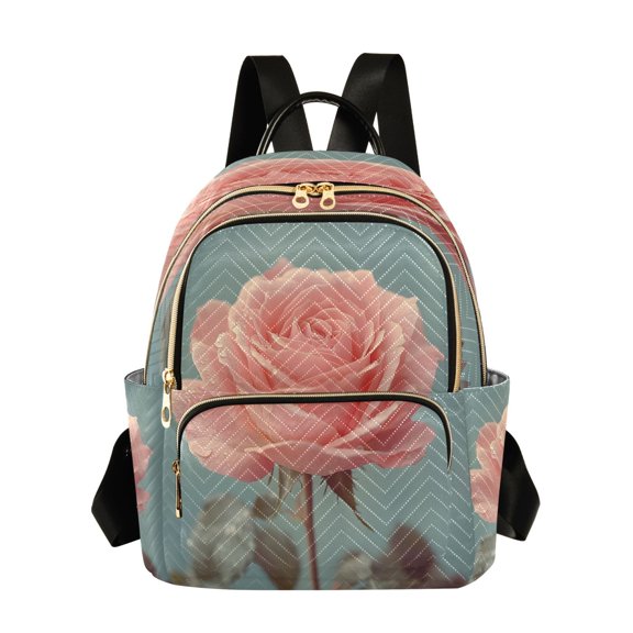 ALAZA Retro Rose Flower Womens Travel Laptop Backpack Large Daypack Ladies Shoulder Bags S