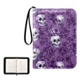 thumbnail image 1 of ALAZA Retro Rose Skull Trading Card Binder 4 Pocket Cards Collection Album 400 Folder Holder, 1 of 6