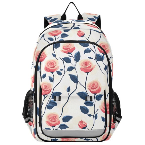 ALAZA Retro Roses Flowers-i3 Laptop Backpack Purse Travel Bag Casual School Bookbag Rucksack for Women Men