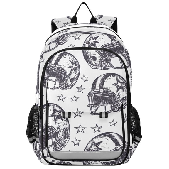 ALAZA Retro Rugby Football Laptop Backpack Purse Travel Bag Casual School Bookbag Rucksack for Women Men
