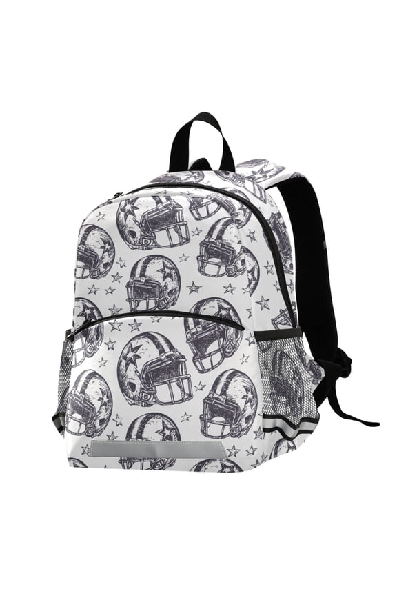 Retro Rugby Football School Backpack Elementary Student Bookbag