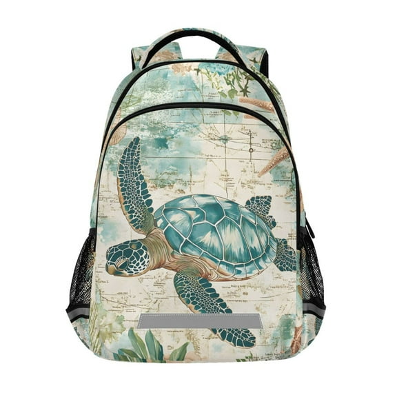 ALAZA Retro Sea Turtle Kids Backpack Elementary School Bag Children Bookbag Travel Rucksack