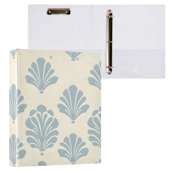 ALAZA Retro Seashells Hardcover 3 Ring Binder 1.5" Round Rings Interior Pockets Binders Organizer 1 Pack