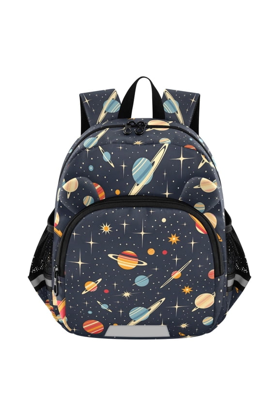 Retro Space Planets Mini Backpack School Bookbag Age 3-7 Small