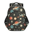 thumbnail image 1 of ALAZA Retro Space Planets Rockets School Backpack Elementary Bag Bookbag Travel Rucksack, 1 of 6
