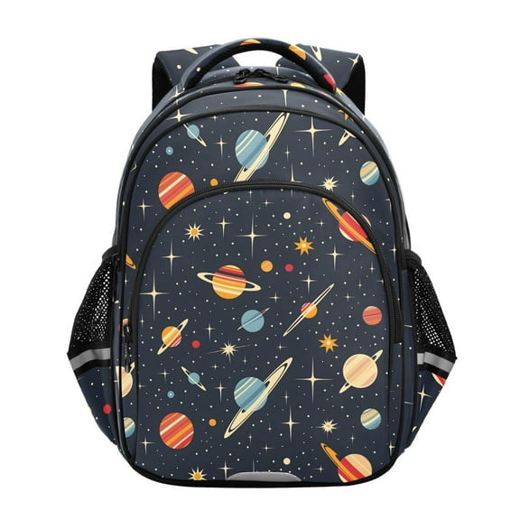 ALAZA Retro Space Planets School Backpack Elementary Bag Bookbag Travel Rucksack