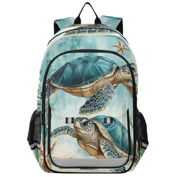 ALAZA Retro Turtle in Sea School Laptop Backpack Travel Bag Casual Student Bookbag Rucksack