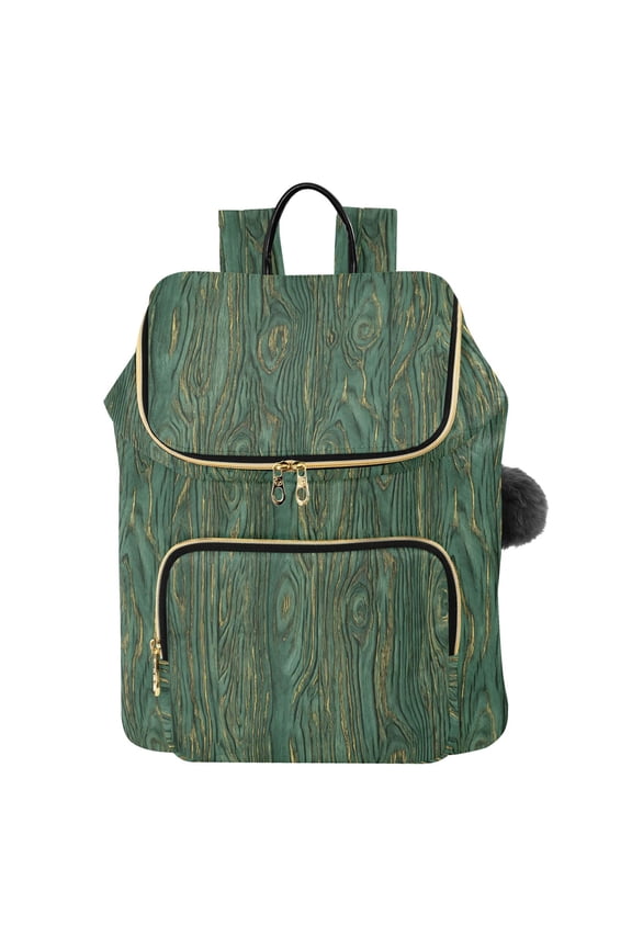 Retro Wood Travel Backpack Laptop Bag Large Capacity Daypack