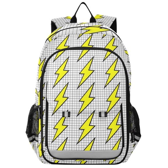 ALAZA Retro Yellow Lightning Laptop Backpack Purse Travel Bag Casual School Bookbag Rucksack for Women Men
