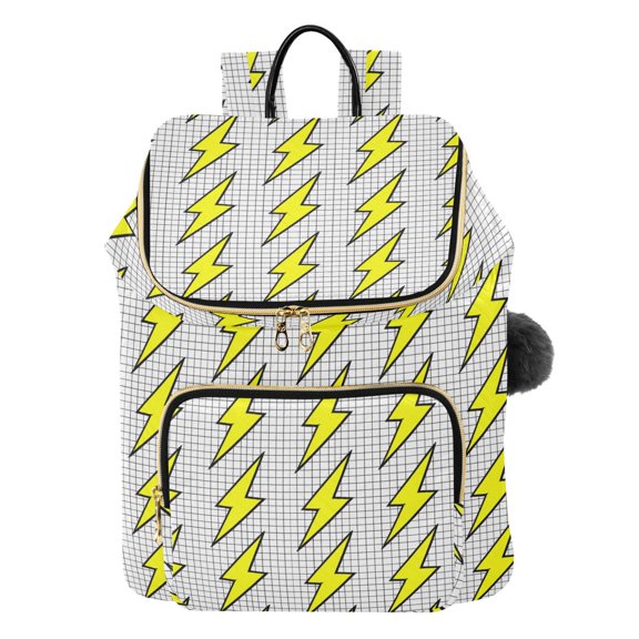 ALAZA Retro Yellow Lightning Travel Backpack Laptop Bag Large Capacity Daypack
