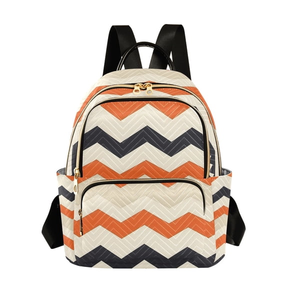 ALAZA Retro Zigzag Womens Travel Laptop Backpack Large Daypack Ladies Shoulder Bags S