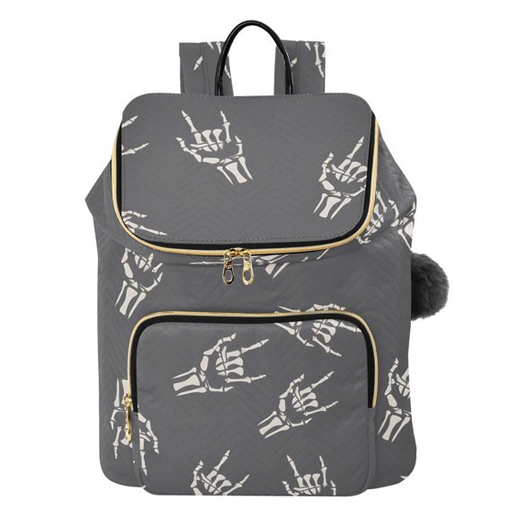 ALAZA Rocker Skull Hands Travel Backpack Laptop Bag Large Capacity Daypack