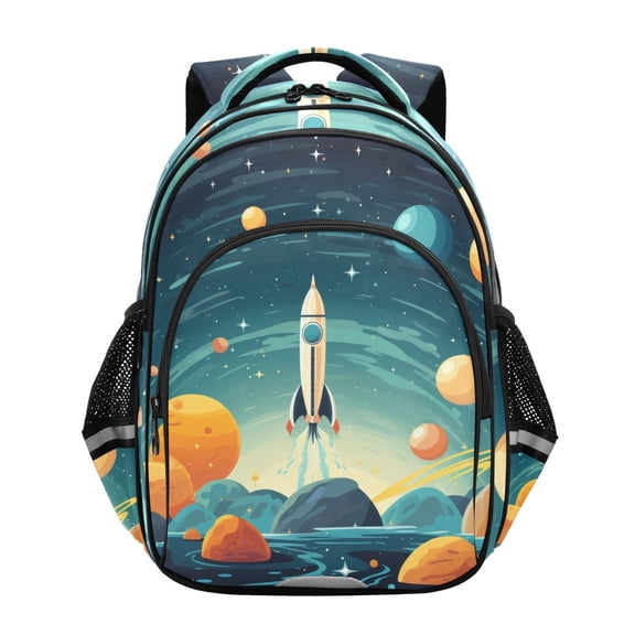 ALAZA Rocket and Space School Backpack Elementary Bag Bookbag Travel Rucksack
