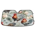thumbnail image 1 of ALAZA Roosters and Flowers Pattern Windshield Sun Shade Car Foldable Visor Block UV Rays Protector 53"x23.5", 1 of 8