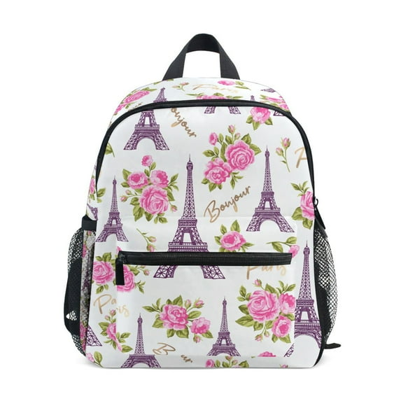 ALAZA Rose Flowers and Towers School Backpack Small Bookbag Mini Bags