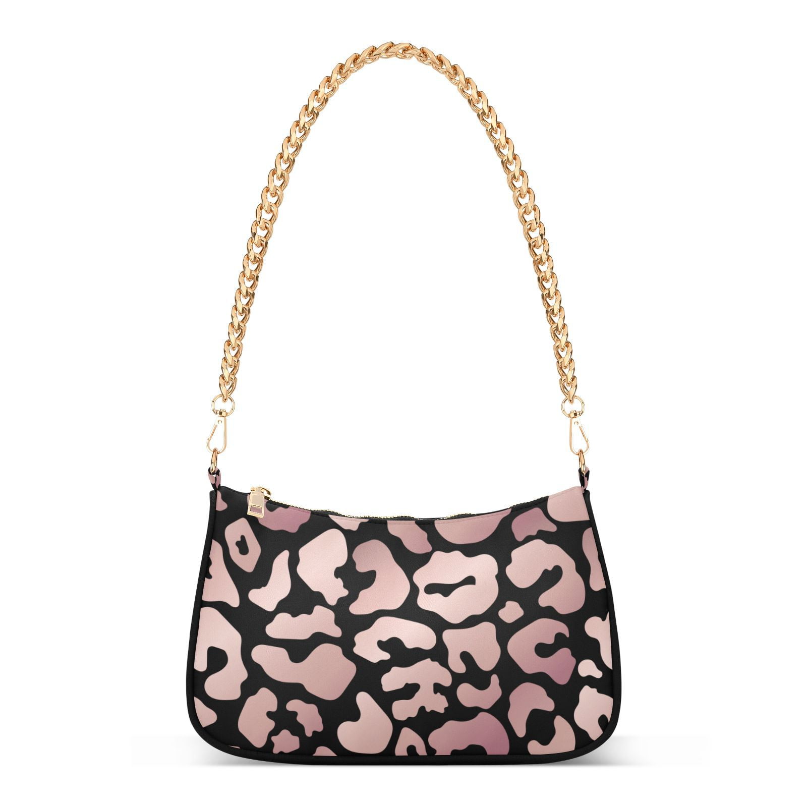 ALAZA Rose Gold Leopard Print Pink Cheetah Animal Shoulder ALAZA Rose Gold Leopard Print Pink Cheetah Animal Shoulder