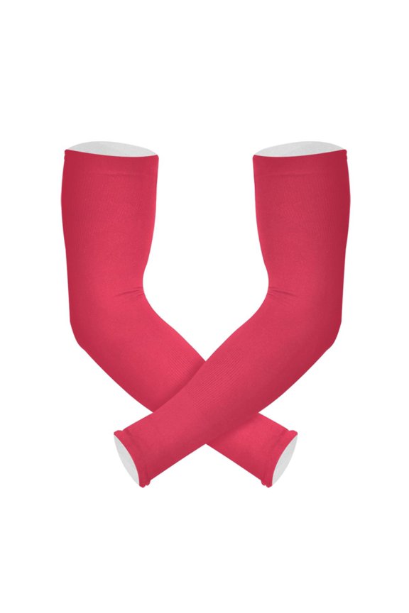 Rose Red UV Sun Protection Arm Sleeves UPF 50+ Compression Cooling Sleeve 1 Pair