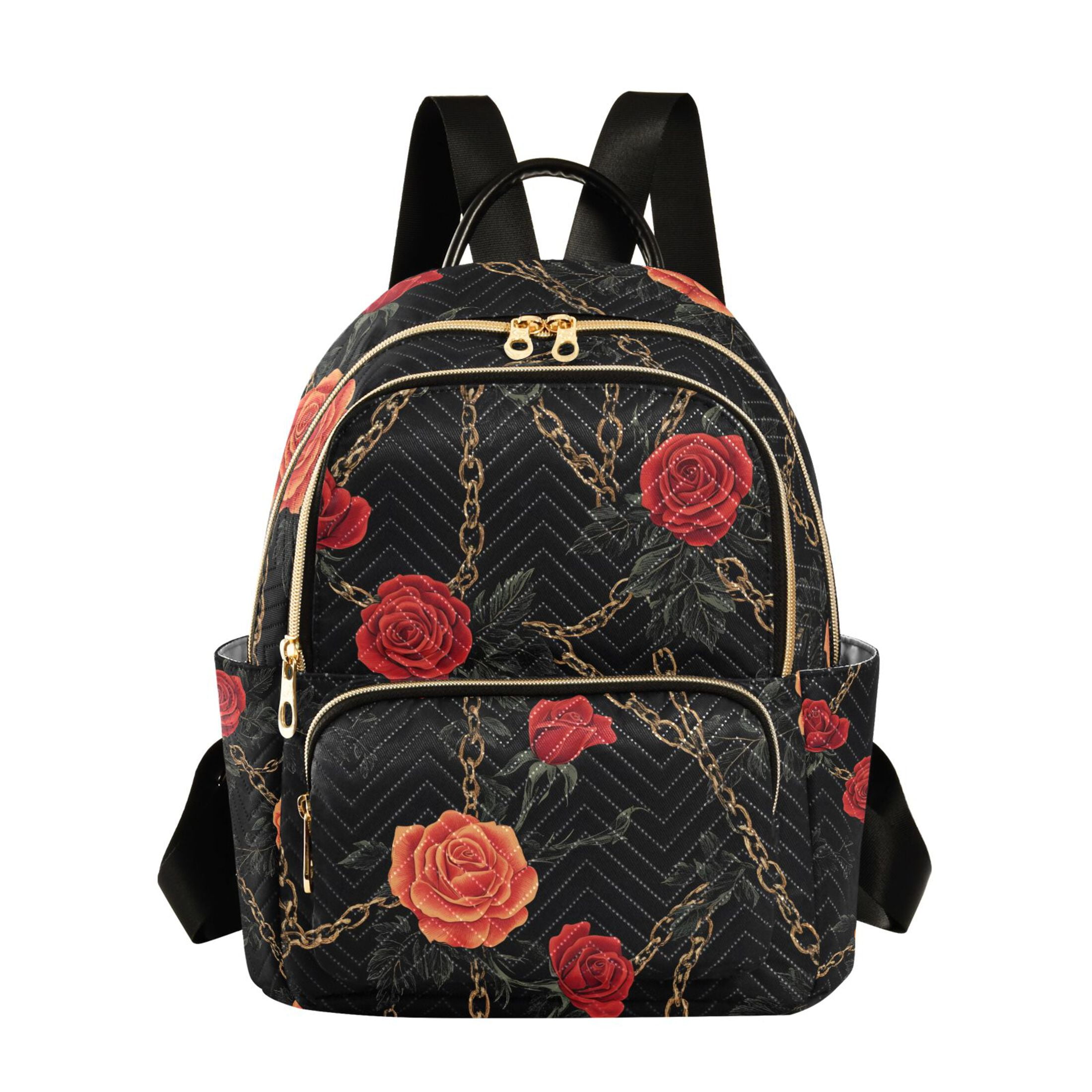 ALAZA Rose with Chain Womens Travel Laptop Backpack Large Daypack