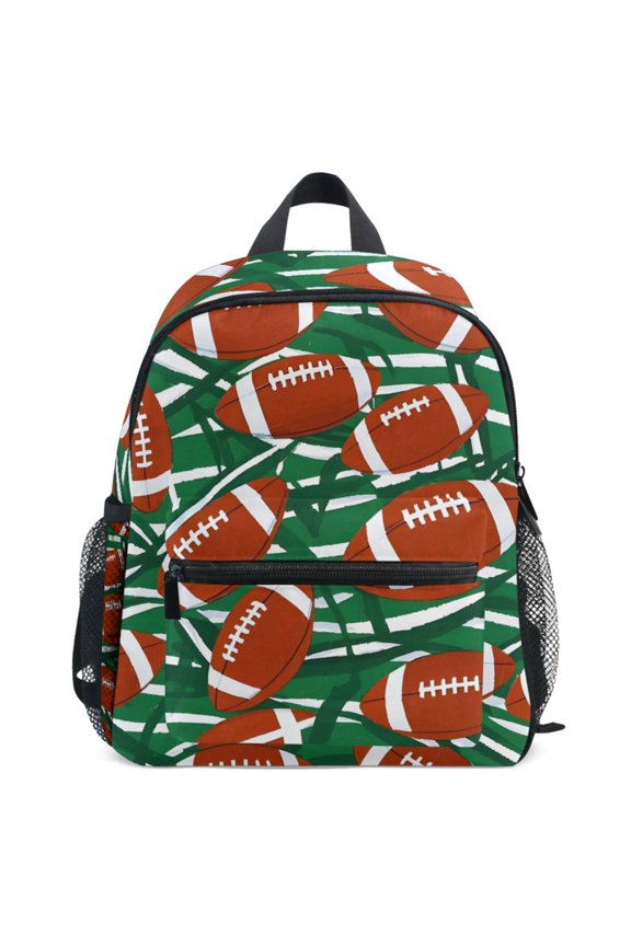 Rugby Balls Football Pattern School Backpack Student Bookbag Mini Bag