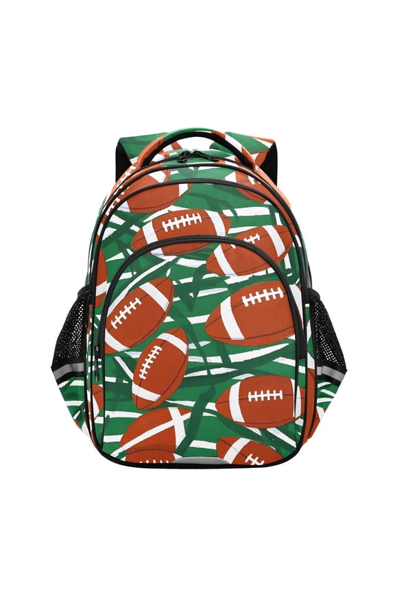Rugby Balls Football School Backpack Elementary Bag Bookbag Travel Rucksack