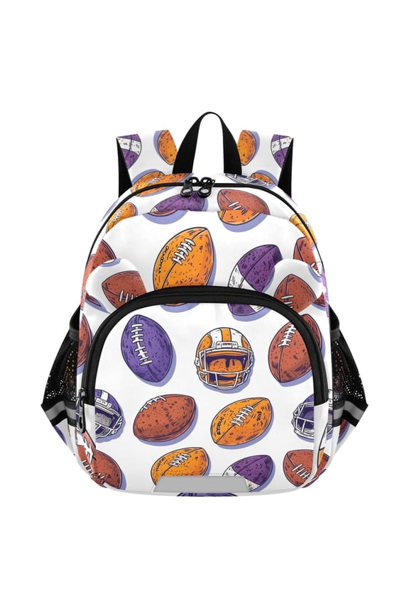 Rugby Football Balls Mini Backpack School Bookbag Age 3-7 Medium