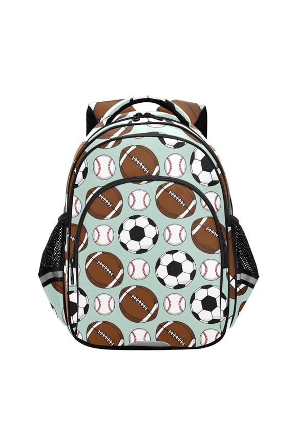 Rugby Football Baseball School Backpack Elementary Bag Bookbag Travel Rucksack
