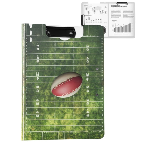 ALAZA Rugby Football Field A4 Foldable Clipboard 360 Degree Folder Binder