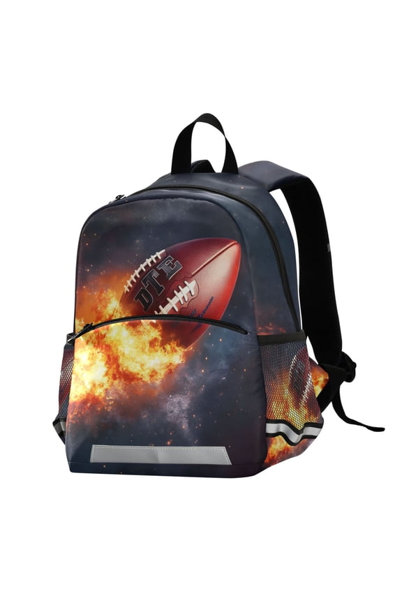 Rugby Football Fire School Backpack Elementary Student Bookbag