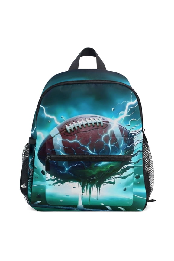 Rugby Lightning Pattern School Backpack Student Bookbag Mini Bag