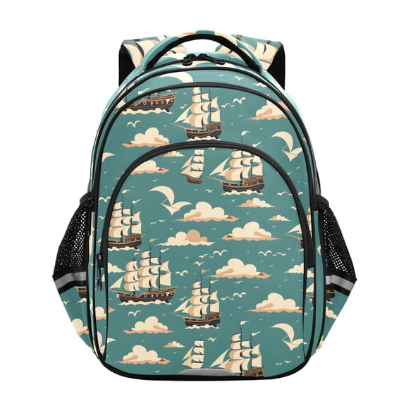 ALAZA Sailboat Seagulls School Backpack Elementary Bag Bookbag Travel Rucksack