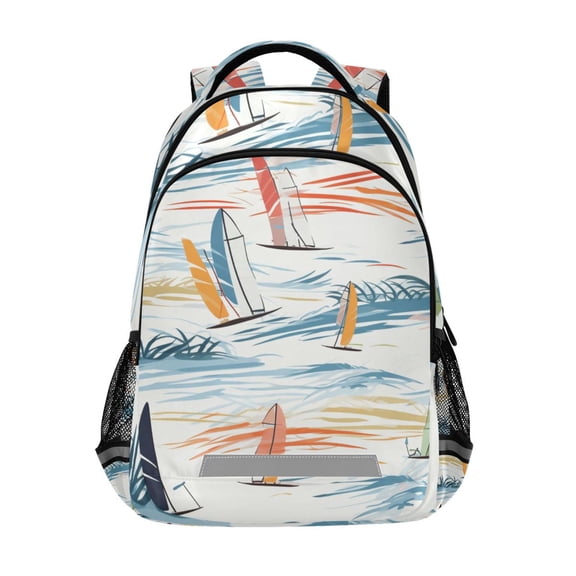 ALAZA Sailboats Backpack Elementary School Bag Bookbag Travel Rucksack