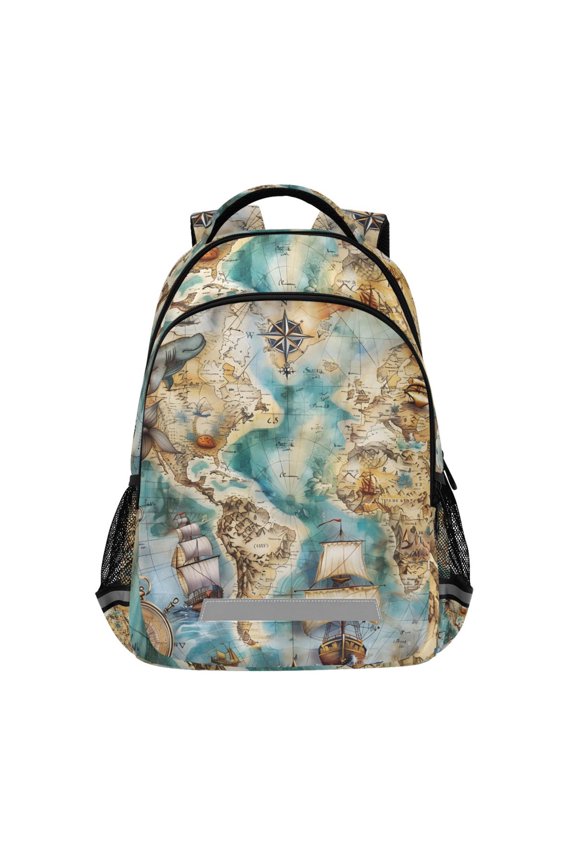 Sailing Ship Backpack Elementary School Bag Bookbag Travel Rucksack