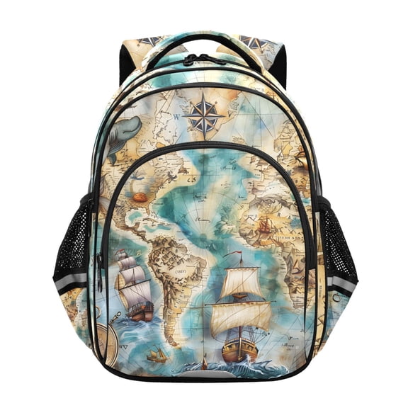 ALAZA Sailing Ship School Backpack Elementary Bag Bookbag Travel Rucksack