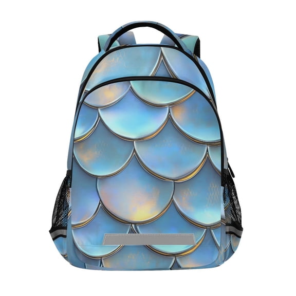 ALAZA Scale Blue Backpack Elementary School Bag Bookbag Travel Rucksack