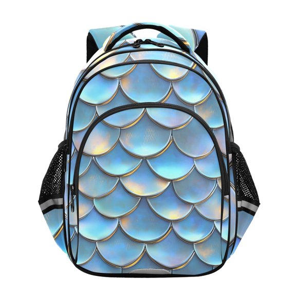 ALAZA Scale Blue School Backpack Elementary Bag Bookbag Travel Rucksack