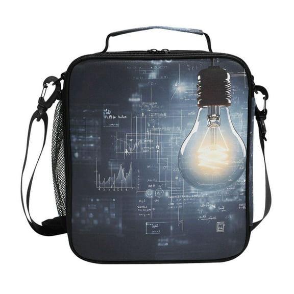 ALAZA Science Light Bulb Lunch Box Insulated Lunch Bag Reusable Thermal Cooler Tote School Picnic