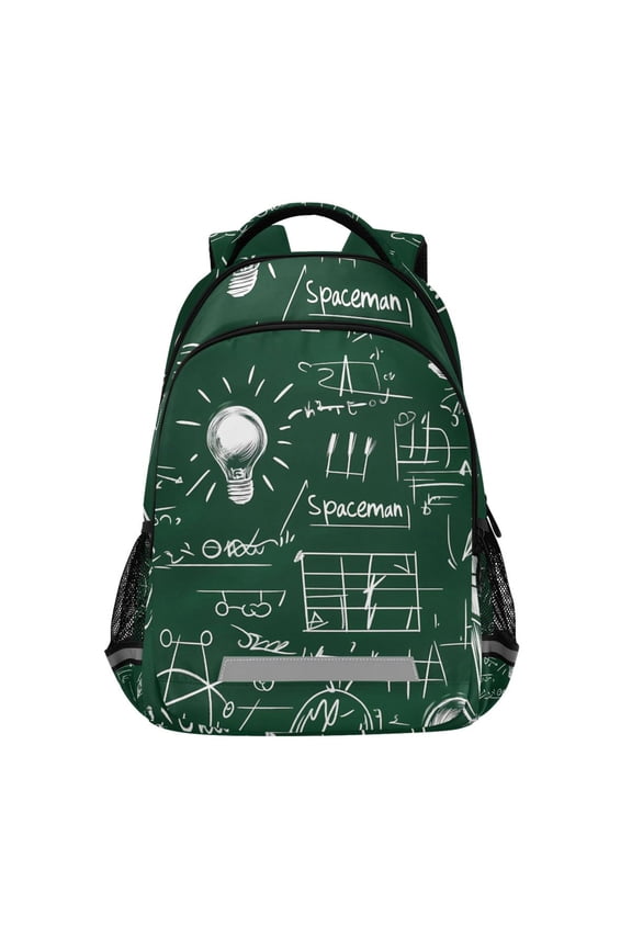 Science Note Green Backpack Elementary School Bag Bookbag Travel Rucksack