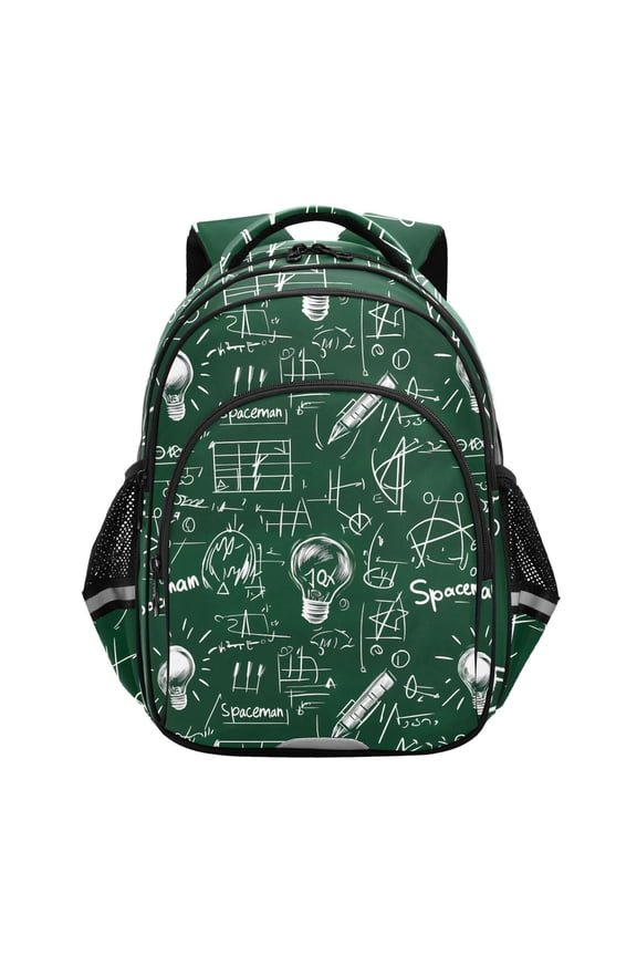 Science Note Green School Backpack Elementary Bag Bookbag Travel Rucksack