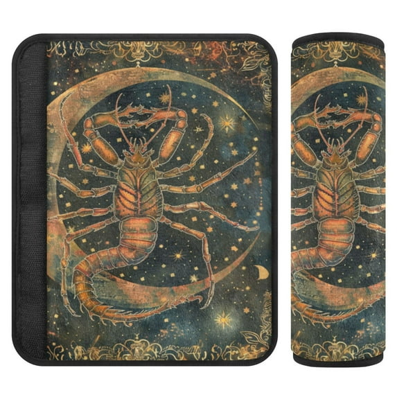 ALAZA Scorpio Zodiac Sign Car Seat Belt Adjuster Neck Covers Shoulder Cushions Pads S