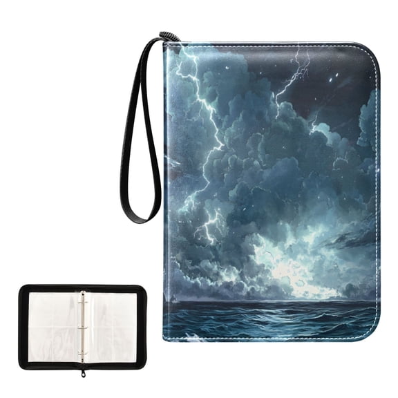 ALAZA Sea Lightning View Trading Card Binder 4 Pocket Cards Collection Album 400 Folder Holder