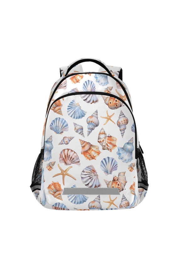 Sea Shell Coach Backpack Elementary School Bag Bookbag Travel Rucksack