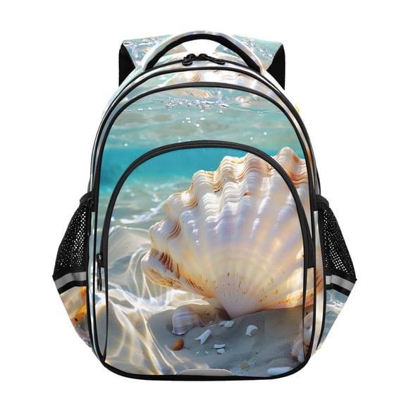 ALAZA Sea Shell in Sea School Backpack Elementary Bag Bookbag Travel Rucksack