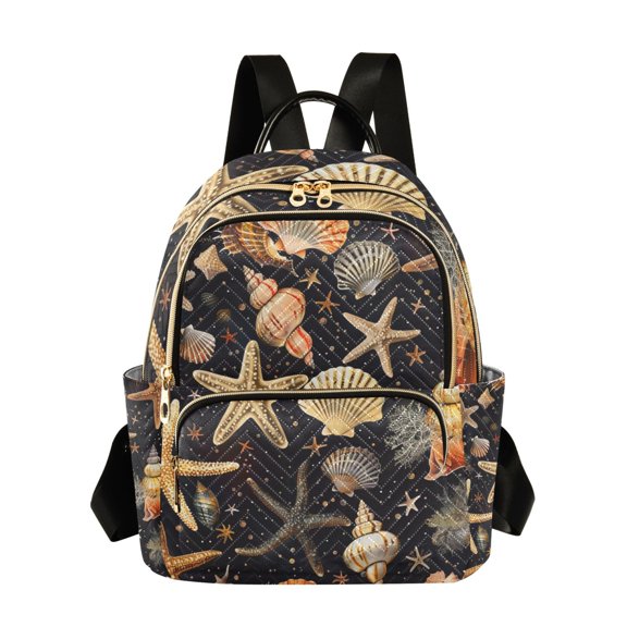 ALAZA Sea Shells Stars Coral Womens Travel Laptop Backpack Large Daypack Ladies Shoulder Bags M