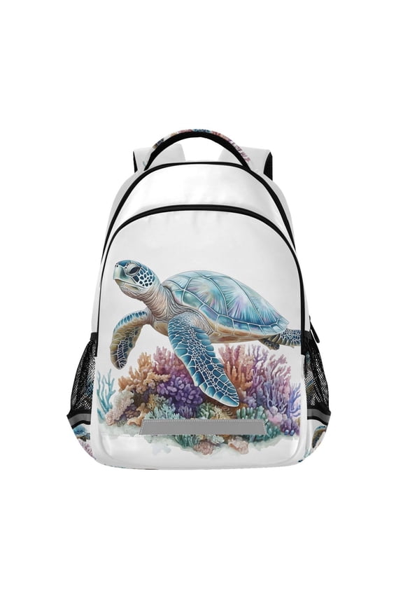 Sea Turtle Backpack Elementary School Bag Bookbag Travel Rucksack
