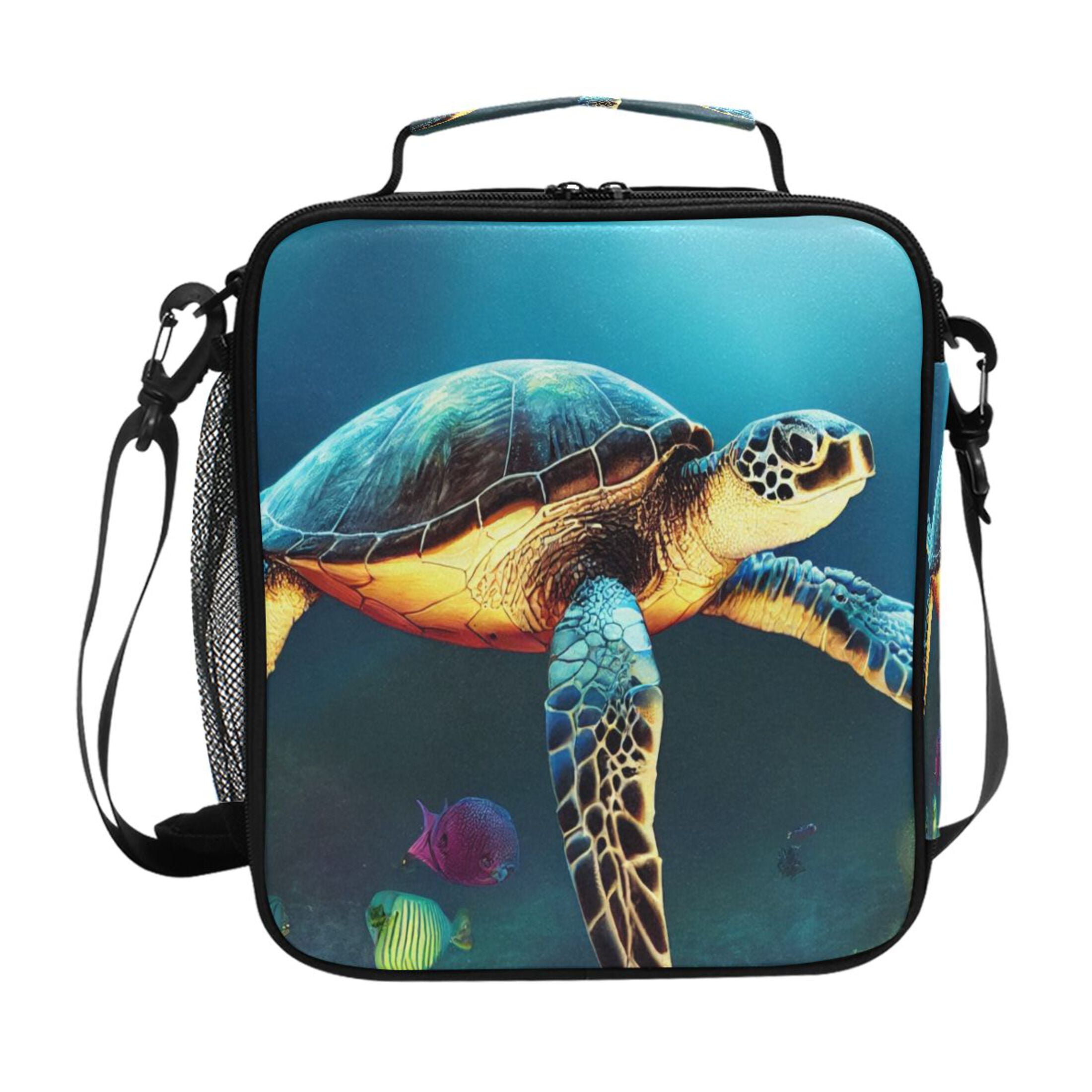 ALAZA Sea Turtle Swimming in Sea Lunch Box Insulated Lunch Bag Reusable ...