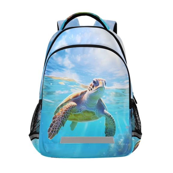 ALAZA Sea Turtle and Sea Backpack Elementary School Bag Bookbag Travel Rucksack